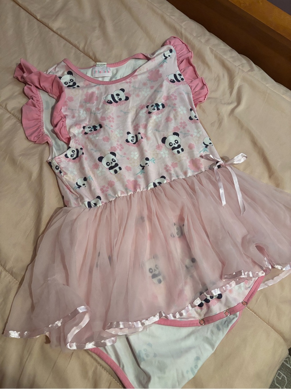 LittleGigglesCo Panda Tutu Onesie